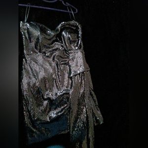 Purple Silver sequin party dress